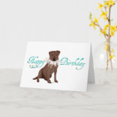Labrador Retriever Geburtstagsgrüße Karte (Gelbe Blume)