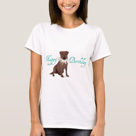 Labrador Retriever Geburtstagsgrüße T-Shirt (Vorderseite)