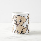 Labrador Retriever Gelb Cartoon Sitzend Kaffeetasse (Mittel)
