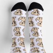 Labrador Retriever Gelb Cartoon Sitzend Socken (Oben)