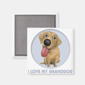 Labrador Retriever (Gelb) Großhund Magnet (Vorderseite/Rückseite)