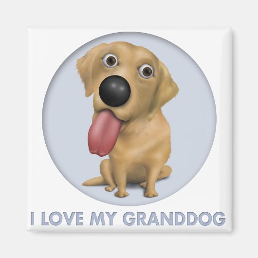 Labrador Retriever (Gelb) Großhund Magnet (Vorne)