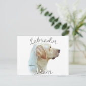 Labrador Retriever (gelb) Mama 2 Postkarte (Stehend Vorderseite)