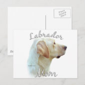 Labrador Retriever (gelb) Mama 2 Postkarte (Vorne/Hinten)