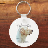 Labrador Retriever (gelb) Mama 2 Schlüsselanhänger (Vorderseite)