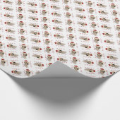 Labrador Retriever (gelb) Santa Paws Geschenkpapier (Ecke)