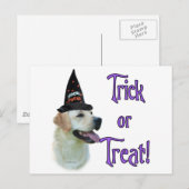 Labrador Retriever (gelb) Trick Postkarte (Vorne/Hinten)