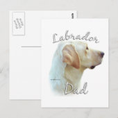Labrador Retriever (gelb) Vater 2 Postkarte (Vorne/Hinten)