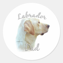 Labrador Retriever (gelb) Vater 2 Runder Aufkleber
