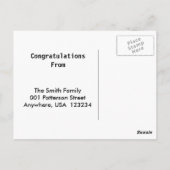 Labrador Retriever gelbe Gratulationshats Postkarte (Rückseite)