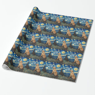 Labrador Retriever Gelbe Labrador Hund Starry Nigh Geschenkpapier