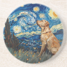 Labrador Retriever Gelbe Labrador Hund Starry Nigh Getränkeuntersetzer
