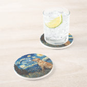 Labrador Retriever Gelbe Labrador Hund Starry Nigh Getränkeuntersetzer (Seite)