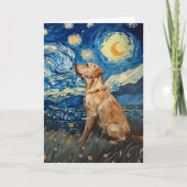 Labrador Retriever Gelbe Labrador Hund Starry Nigh Karte (Vorderseite)