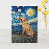 Labrador Retriever Gelbe Labrador Hund Starry Nigh Karte (Gelbe Blume)
