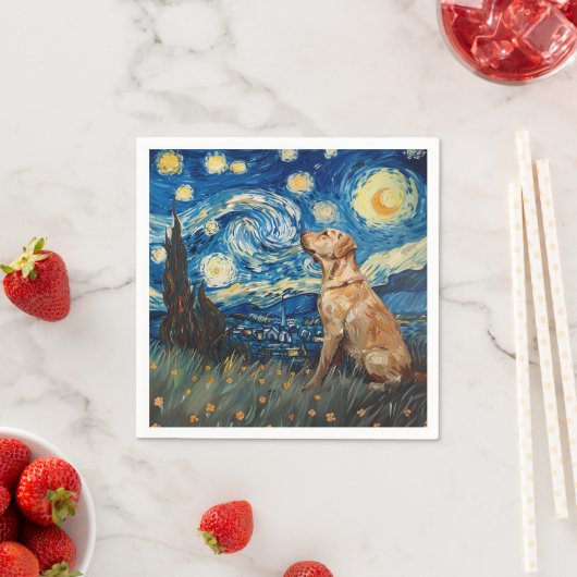 Labrador Retriever Gelbe Labrador Hund Starry Nigh Serviette (Beispiel)