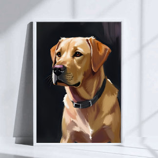 Labrador Retriever | Gelbe Labrador Hundefarbe Poster
