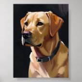 Labrador Retriever | Gelbe Labrador Hundefarbe Poster (Vorne)