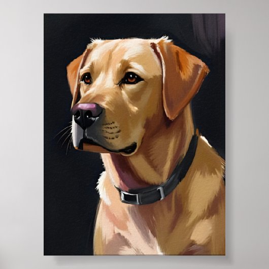 Labrador Retriever | Gelbe Labrador Hundefarbe Poster (Vorne)