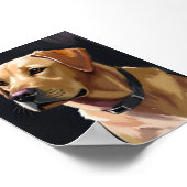 Labrador Retriever | Gelbe Labrador Hundefarbe Poster (Ecke)