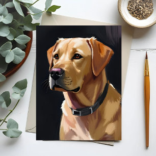 Labrador Retriever   Gelbe Labrador Hundefarbe Postkarte