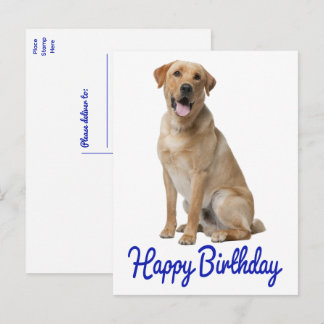 Labrador Retriever Gelber Lab Welpe Hund Geburtsta Postkarte