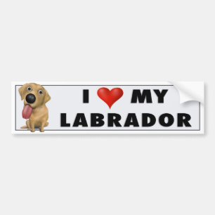 Labrador-Retriever-(gelber) Liebe-Aufkleber Autoaufkleber