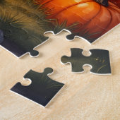 Labrador Retriever gemütliches Halloween-Porträt K Puzzle (Seite)