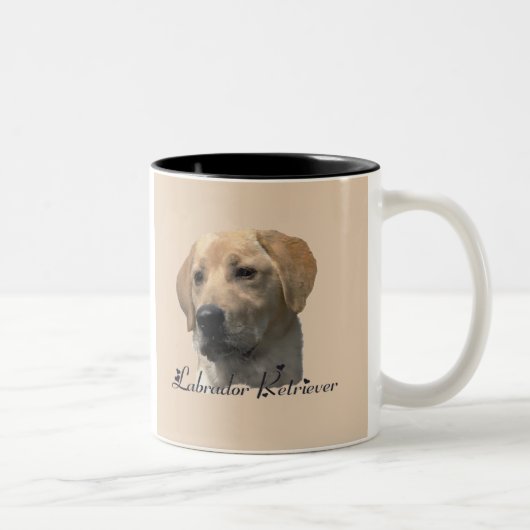 Labrador Retriever Geschenke Zweifarbige Tasse (Rechts)