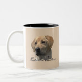 Labrador Retriever Geschenke Zweifarbige Tasse (Links)