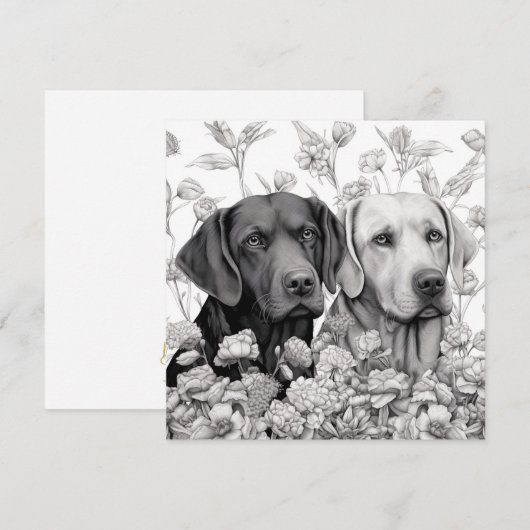Labrador Retriever Geschenkkarte (Vorne/Hinten)