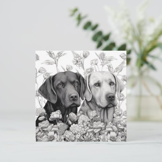 Labrador Retriever Geschenkkarte (Stehend Vorderseite)