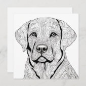 Labrador Retriever Geschenkkarte Einladung (Vorne/Hinten)