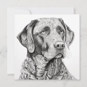 Labrador Retriever Geschenkkarte Einladung (Vorderseite)