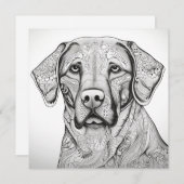 Labrador Retriever Geschenkkarte Einladung (Vorne/Hinten)