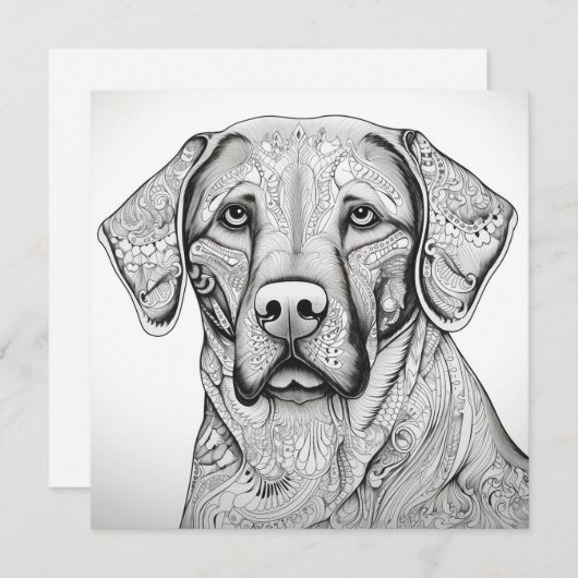 Labrador Retriever Geschenkkarte Einladung (Vorne/Hinten)