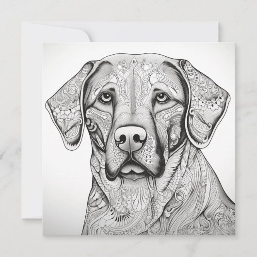 Labrador Retriever Geschenkkarte Einladung (Vorderseite)