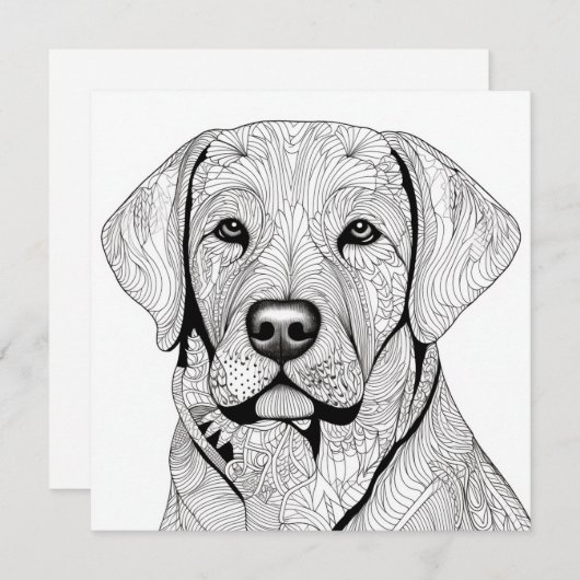 Labrador Retriever Geschenkkarte Einladung (Vorne/Hinten)