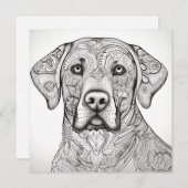 Labrador Retriever Geschenkkarte Einladung (Vorne/Hinten)