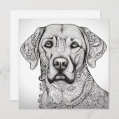 Labrador Retriever Geschenkkarte Einladung (Vorne/Hinten)