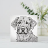 Labrador Retriever Geschenkkarte Einladung (Stehend Vorderseite)