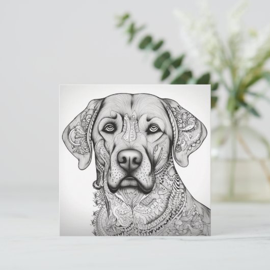 Labrador Retriever Geschenkkarte Einladung (Stehend Vorderseite)