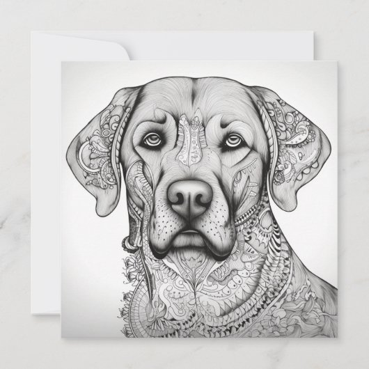 Labrador Retriever Geschenkkarte Einladung (Vorderseite)