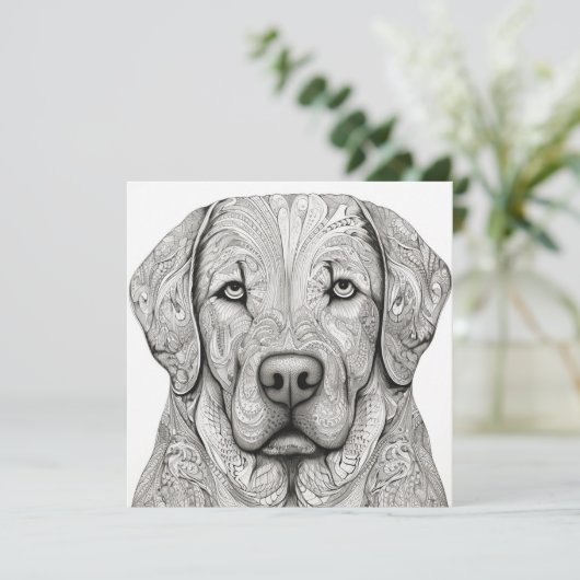 Labrador Retriever Geschenkkarte Einladung (Stehend Vorderseite)