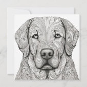 Labrador Retriever Geschenkkarte Einladung (Vorderseite)