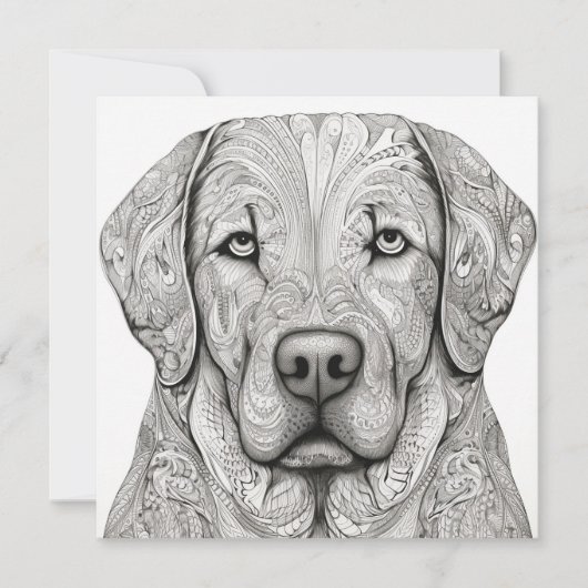 Labrador Retriever Geschenkkarte Einladung (Vorderseite)