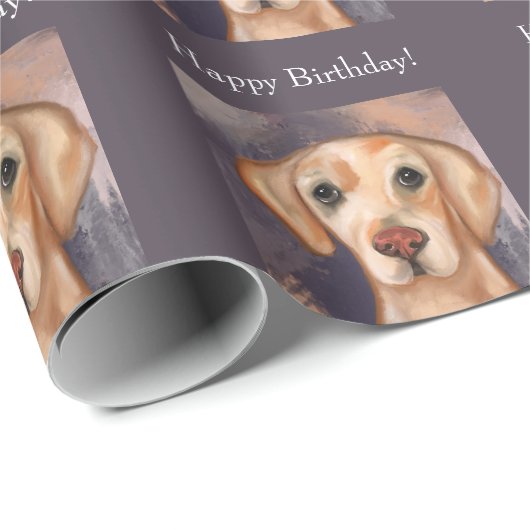 Labrador Retriever Geschenkpapier (Rolleneckpunkt)