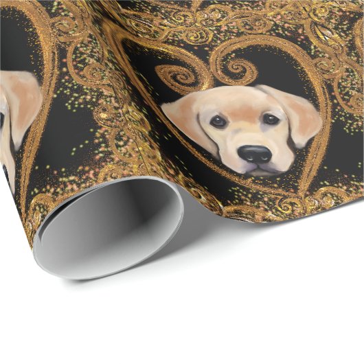 Labrador Retriever Geschenkpapier (Rolleneckpunkt)