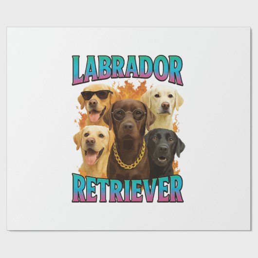 Labrador Retriever Geschenkpapier (Flach)