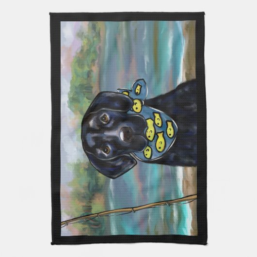 Labrador Retriever Geschirrtuch (Vertikal)